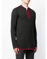 schwarzer Pullover mit einem Rundhalsausschnitt von Diesel Black Gold