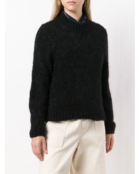 schwarzer Pullover mit einem Rundhalsausschnitt von Isabel Marant