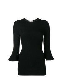 schwarzer Pullover mit einem Rundhalsausschnitt von L'Autre Chose