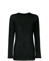 schwarzer Pullover mit einem Rundhalsausschnitt von Label Under Construction