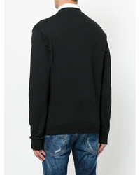 schwarzer Pullover mit einem Rundhalsausschnitt von DSQUARED2