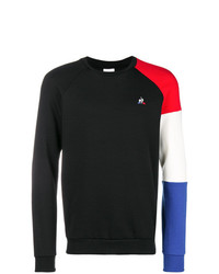 schwarzer Pullover mit einem Rundhalsausschnitt von Le Coq Sportif