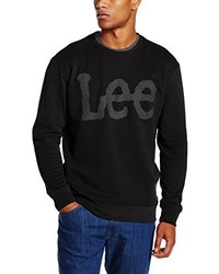 schwarzer Pullover mit einem Rundhalsausschnitt von Lee