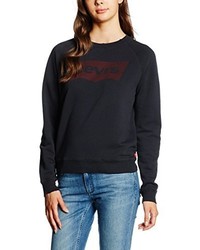 schwarzer Pullover mit einem Rundhalsausschnitt von Levi's