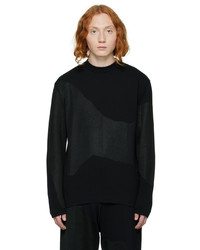 schwarzer Pullover mit einem Rundhalsausschnitt von LGN Louis Gabriel Nouchi