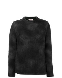 schwarzer Pullover mit einem Rundhalsausschnitt von Liska