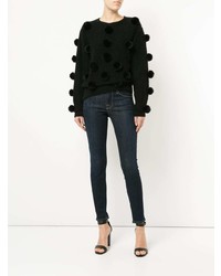 schwarzer Pullover mit einem Rundhalsausschnitt von Alice McCall