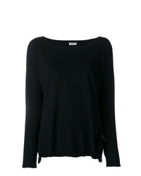 schwarzer Pullover mit einem Rundhalsausschnitt von Liu Jo