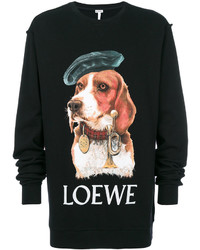 schwarzer Pullover mit einem Rundhalsausschnitt von Loewe