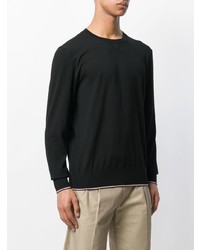 schwarzer Pullover mit einem Rundhalsausschnitt von Moncler