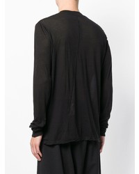 schwarzer Pullover mit einem Rundhalsausschnitt von Rick Owens DRKSHDW