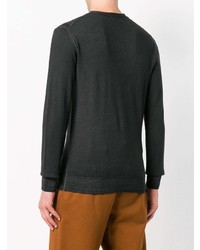 schwarzer Pullover mit einem Rundhalsausschnitt von Paolo Pecora