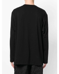 schwarzer Pullover mit einem Rundhalsausschnitt von Yohji Yamamoto