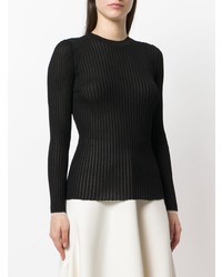 schwarzer Pullover mit einem Rundhalsausschnitt von Proenza Schouler