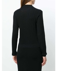 schwarzer Pullover mit einem Rundhalsausschnitt von Ter Et Bantine