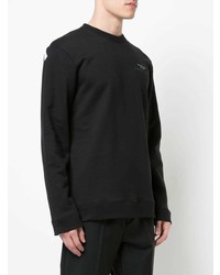 schwarzer Pullover mit einem Rundhalsausschnitt von Raf Simons