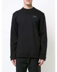 schwarzer Pullover mit einem Rundhalsausschnitt von Raf Simons