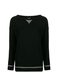 schwarzer Pullover mit einem Rundhalsausschnitt von Lorena Antoniazzi
