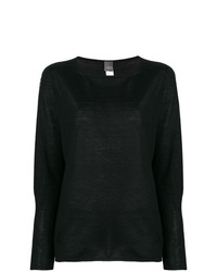 schwarzer Pullover mit einem Rundhalsausschnitt von Lorena Antoniazzi