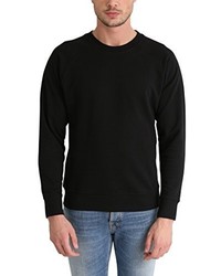 schwarzer Pullover mit einem Rundhalsausschnitt von Lower East