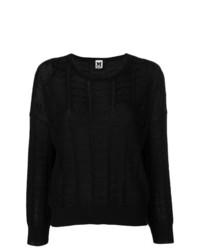 schwarzer Pullover mit einem Rundhalsausschnitt von M Missoni