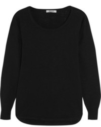 schwarzer Pullover mit einem Rundhalsausschnitt von Madewell
