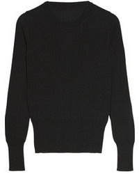 schwarzer Pullover mit einem Rundhalsausschnitt von Maison Martin Margiela