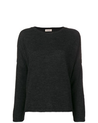 schwarzer Pullover mit einem Rundhalsausschnitt von Masscob