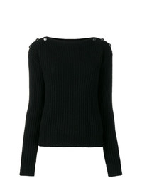 schwarzer Pullover mit einem Rundhalsausschnitt von Max Mara
