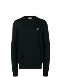 schwarzer Pullover mit einem Rundhalsausschnitt von McQ Alexander McQueen