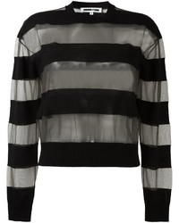 schwarzer Pullover mit einem Rundhalsausschnitt von McQ by Alexander McQueen