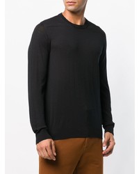 schwarzer Pullover mit einem Rundhalsausschnitt von Nuur