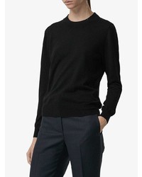 schwarzer Pullover mit einem Rundhalsausschnitt von Burberry