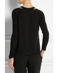 schwarzer Pullover mit einem Rundhalsausschnitt von Alexander Wang