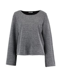 schwarzer Pullover mit einem Rundhalsausschnitt von Minimum