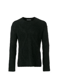 schwarzer Pullover mit einem Rundhalsausschnitt von Neil Barrett