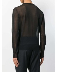 schwarzer Pullover mit einem Rundhalsausschnitt von Bottega Veneta