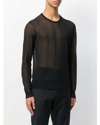 schwarzer Pullover mit einem Rundhalsausschnitt von Bottega Veneta