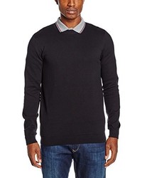 schwarzer Pullover mit einem Rundhalsausschnitt von New Look