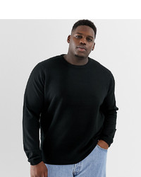 schwarzer Pullover mit einem Rundhalsausschnitt von New Look