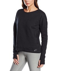 schwarzer Pullover mit einem Rundhalsausschnitt von Nike