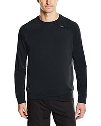 schwarzer Pullover mit einem Rundhalsausschnitt von Nike