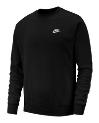 schwarzer Pullover mit einem Rundhalsausschnitt von Nike Sportswear