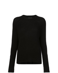 schwarzer Pullover mit einem Rundhalsausschnitt von Nili Lotan