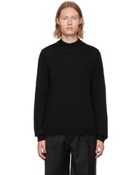 schwarzer Pullover mit einem Rundhalsausschnitt von Nn07