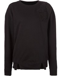 schwarzer Pullover mit einem Rundhalsausschnitt von Off-White