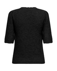 schwarzer Pullover mit einem Rundhalsausschnitt von Only