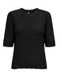schwarzer Pullover mit einem Rundhalsausschnitt von Only