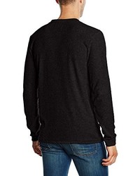 schwarzer Pullover mit einem Rundhalsausschnitt von ONLY & SONS