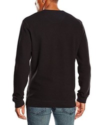 schwarzer Pullover mit einem Rundhalsausschnitt von ONLY & SONS